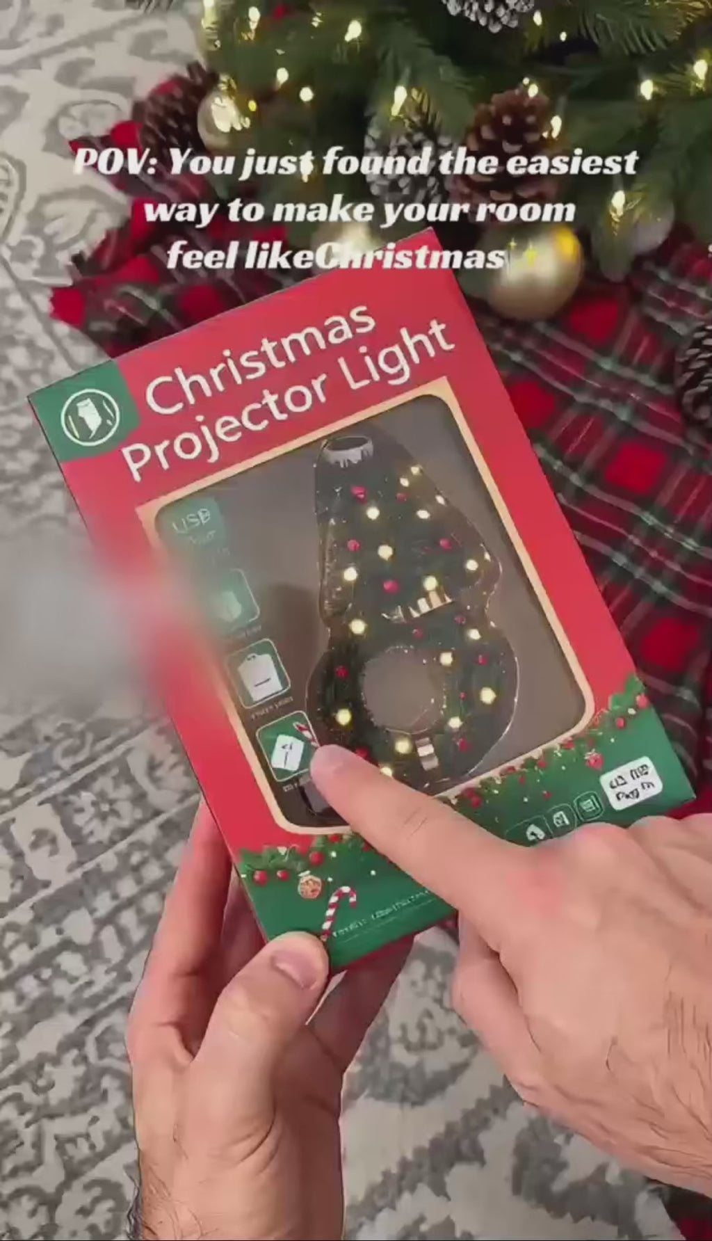 Lámpara proyector navideña AVENQO-Edición Especial Navidad